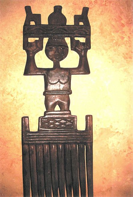 Ashanti Hand Carved Comb ( Rainforests of Central Ghana)