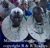 maasai married women with necklaces