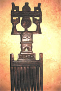 Ashanti Hand carved Comb from the Rainforests of Central Ghana